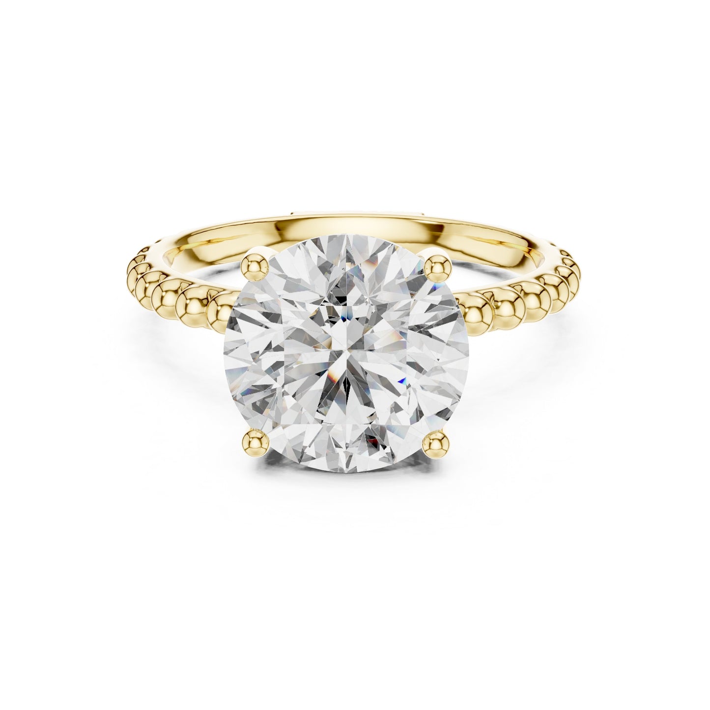 Round Pave Lab Grown Diamond Ring