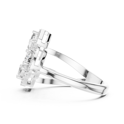 Mixed Shape Lab Grown Diamond Halo Ring