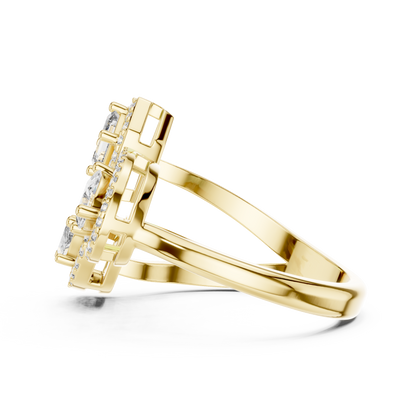 Mixed Shape Lab Grown Diamond Halo Ring