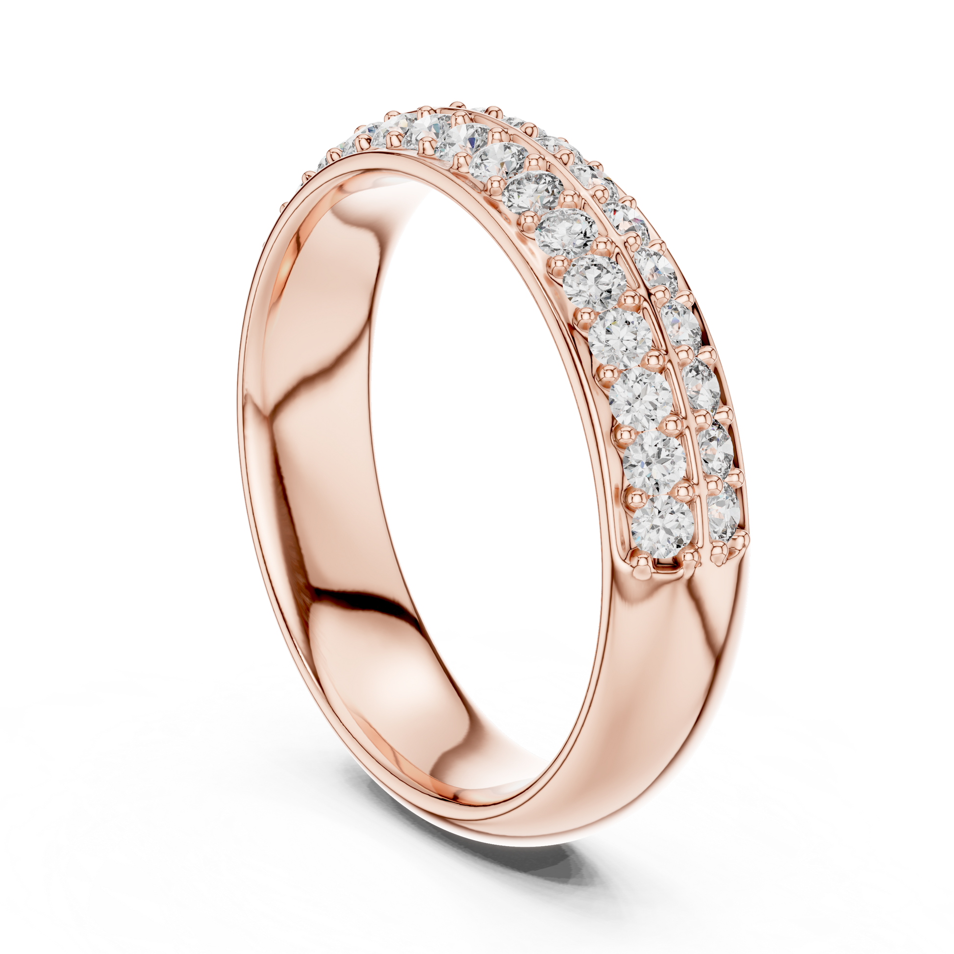 Round Pave Lab Grown Diamond Ring