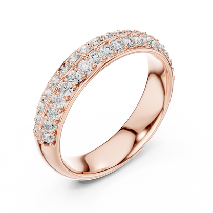 Round Pave Lab Grown Diamond Ring