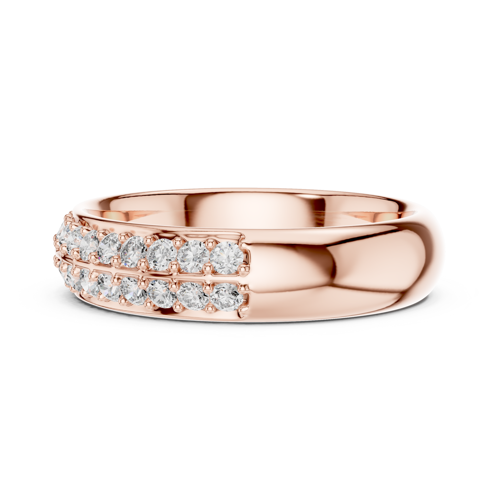 Round Pave Lab Grown Diamond Ring
