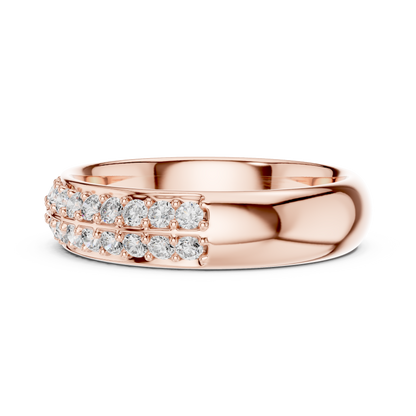 Round Pave Lab Grown Diamond Ring