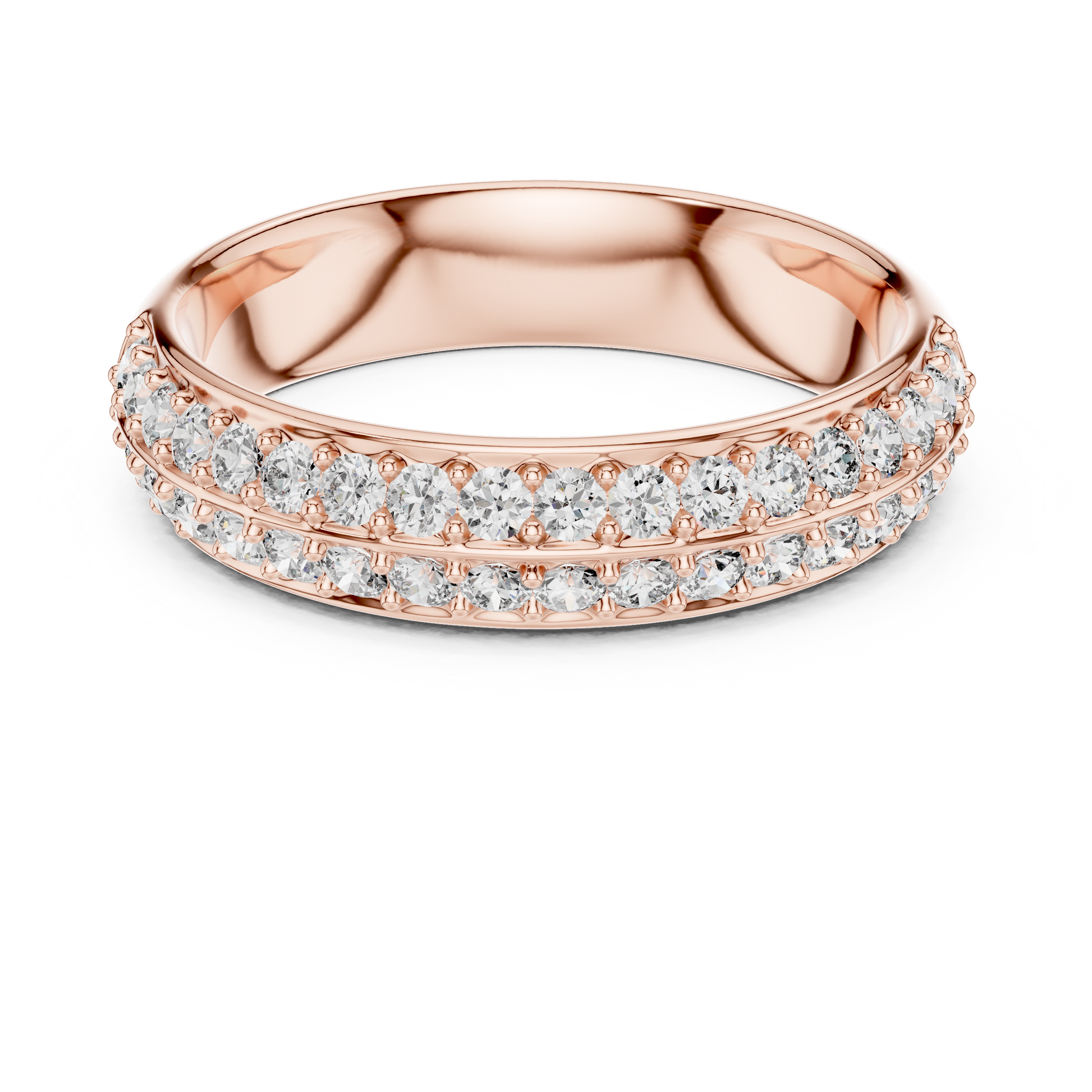 Round Pave Lab Grown Diamond Ring