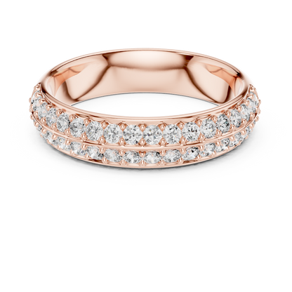 Round Pave Lab Grown Diamond Ring