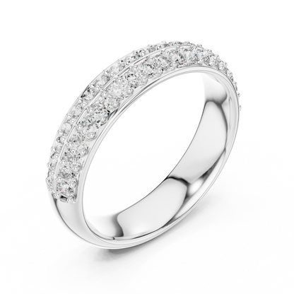 Round Pave Lab Grown Diamond Ring