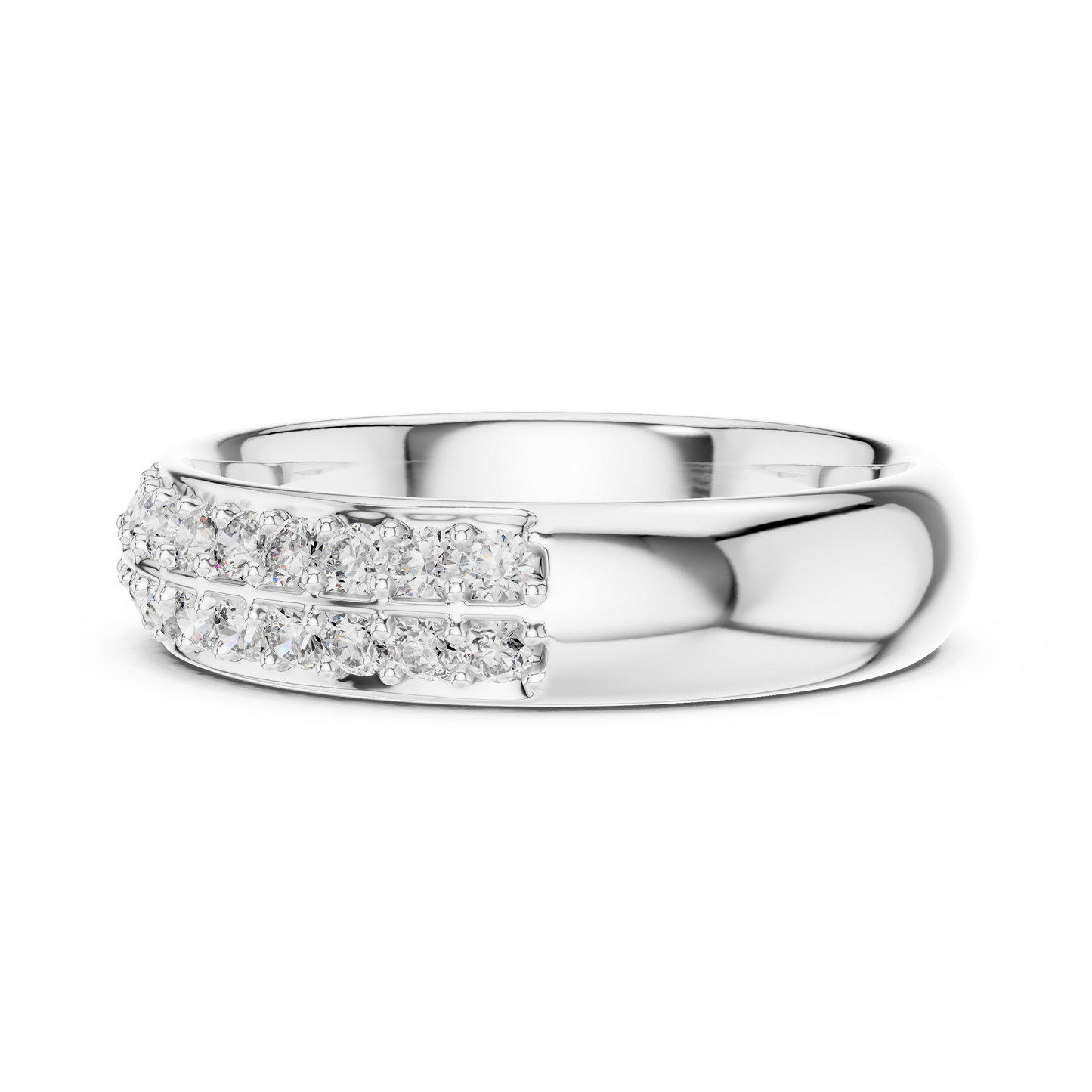 Round Pave Lab Grown Diamond Ring