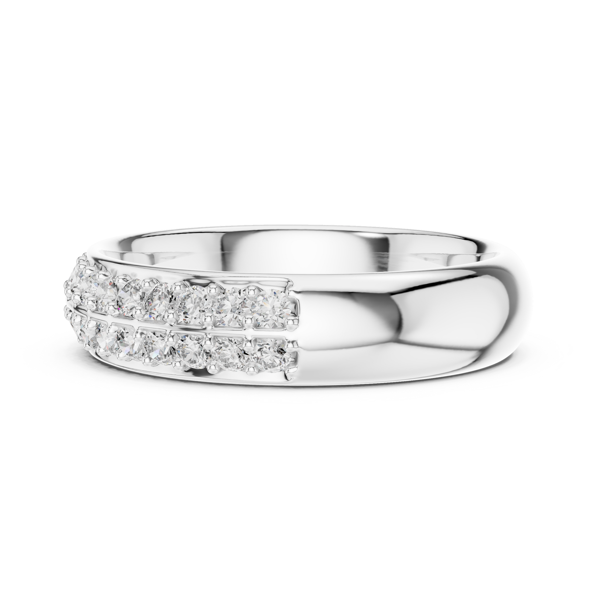 Round Pave Lab Grown Diamond Ring