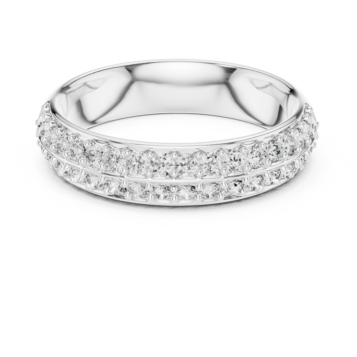 Round Pave Lab Grown Diamond Ring