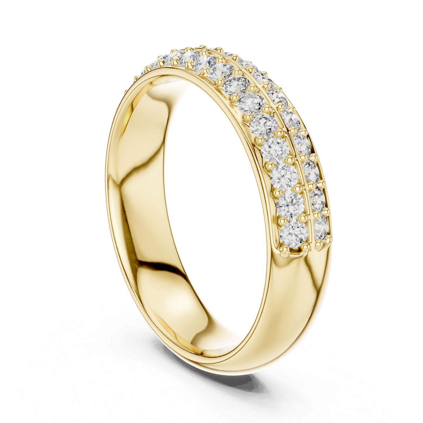 Round Pave Lab Grown Diamond Ring