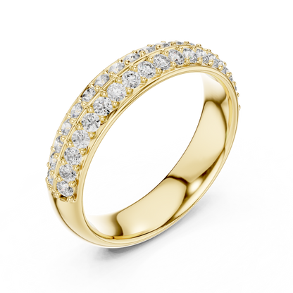 Round Pave Lab Grown Diamond Ring