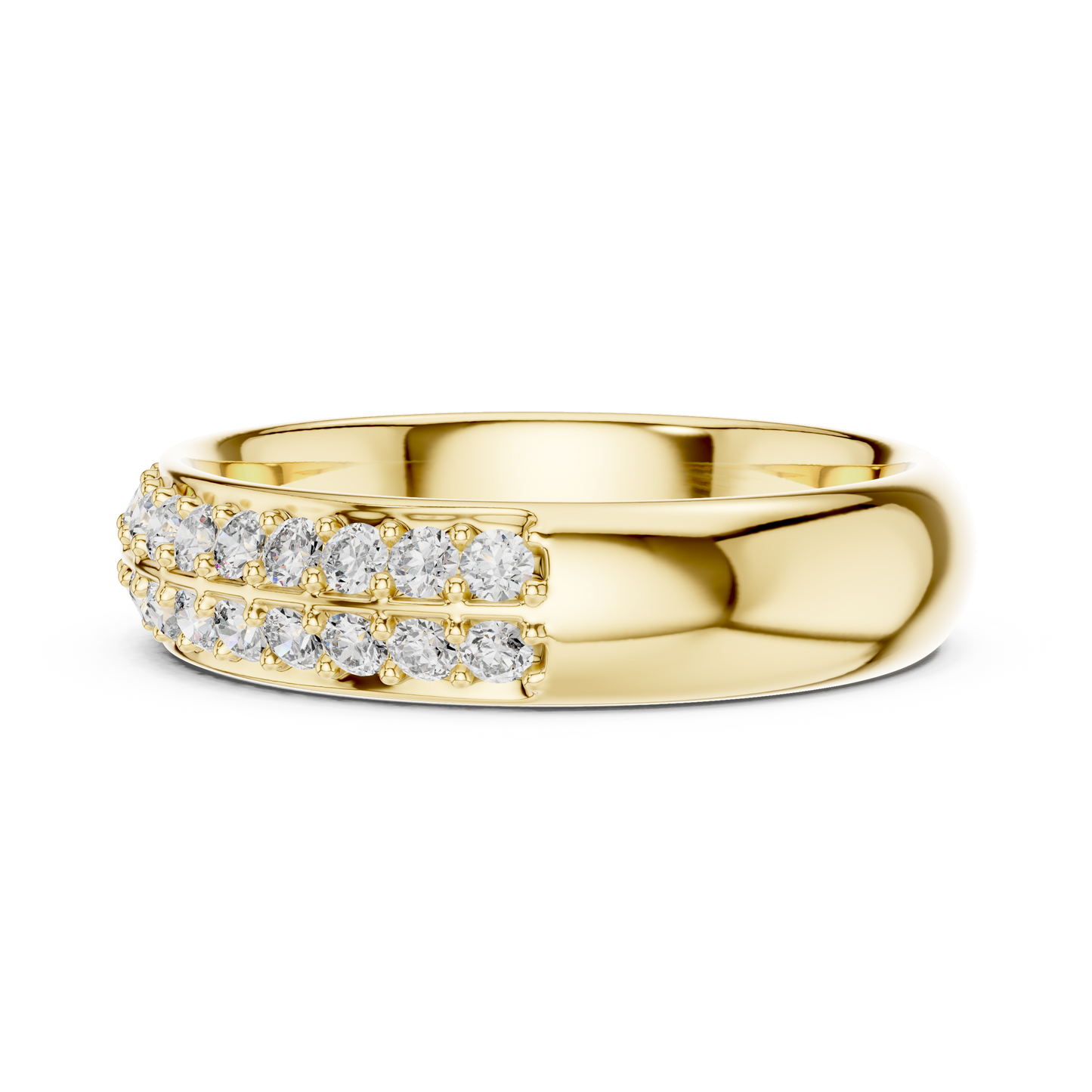 Round Pave Lab Grown Diamond Ring