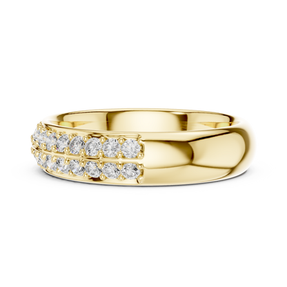 Round Pave Lab Grown Diamond Ring