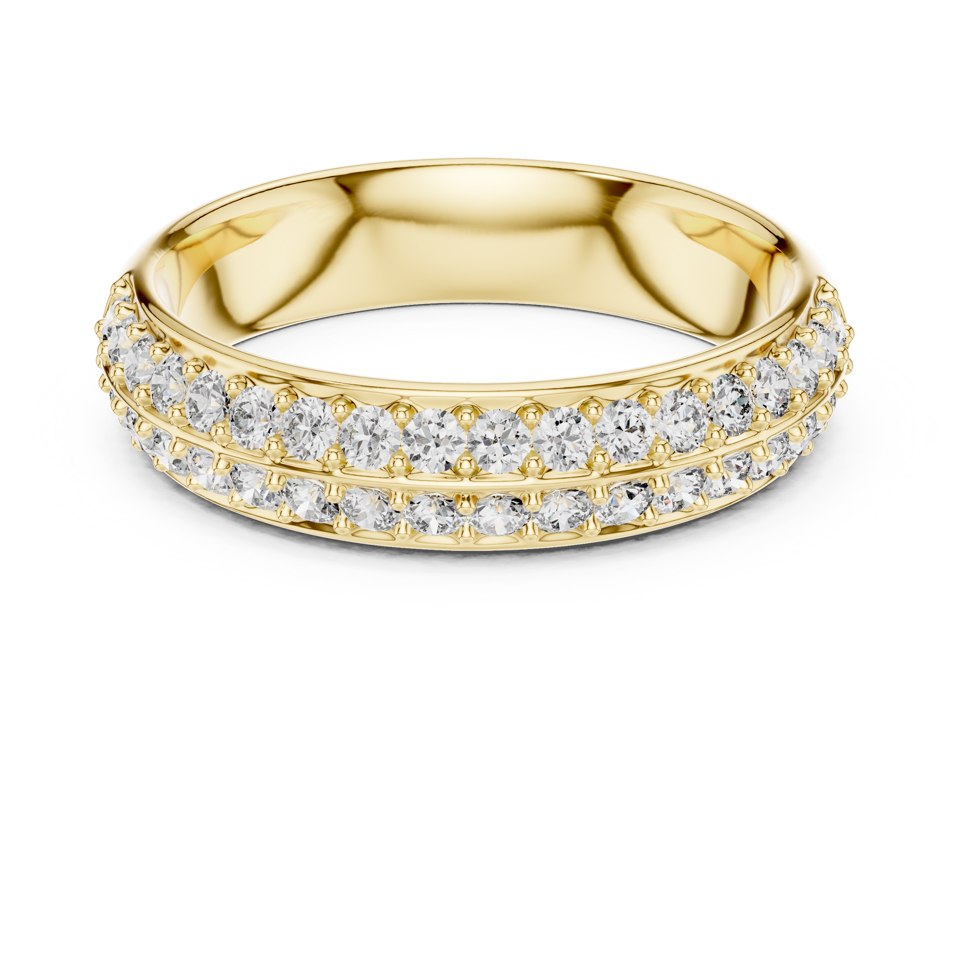 Round Pave Lab Grown Diamond Ring