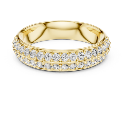 Round Pave Lab Grown Diamond Ring