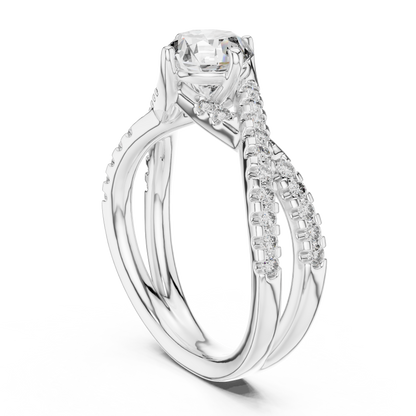 Mixed Shape Lab Grown Diamond Halo Ring