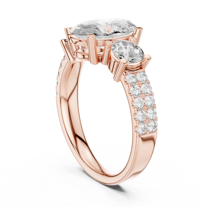 Mixed Shape Lab Grown Diamond Halo Ring