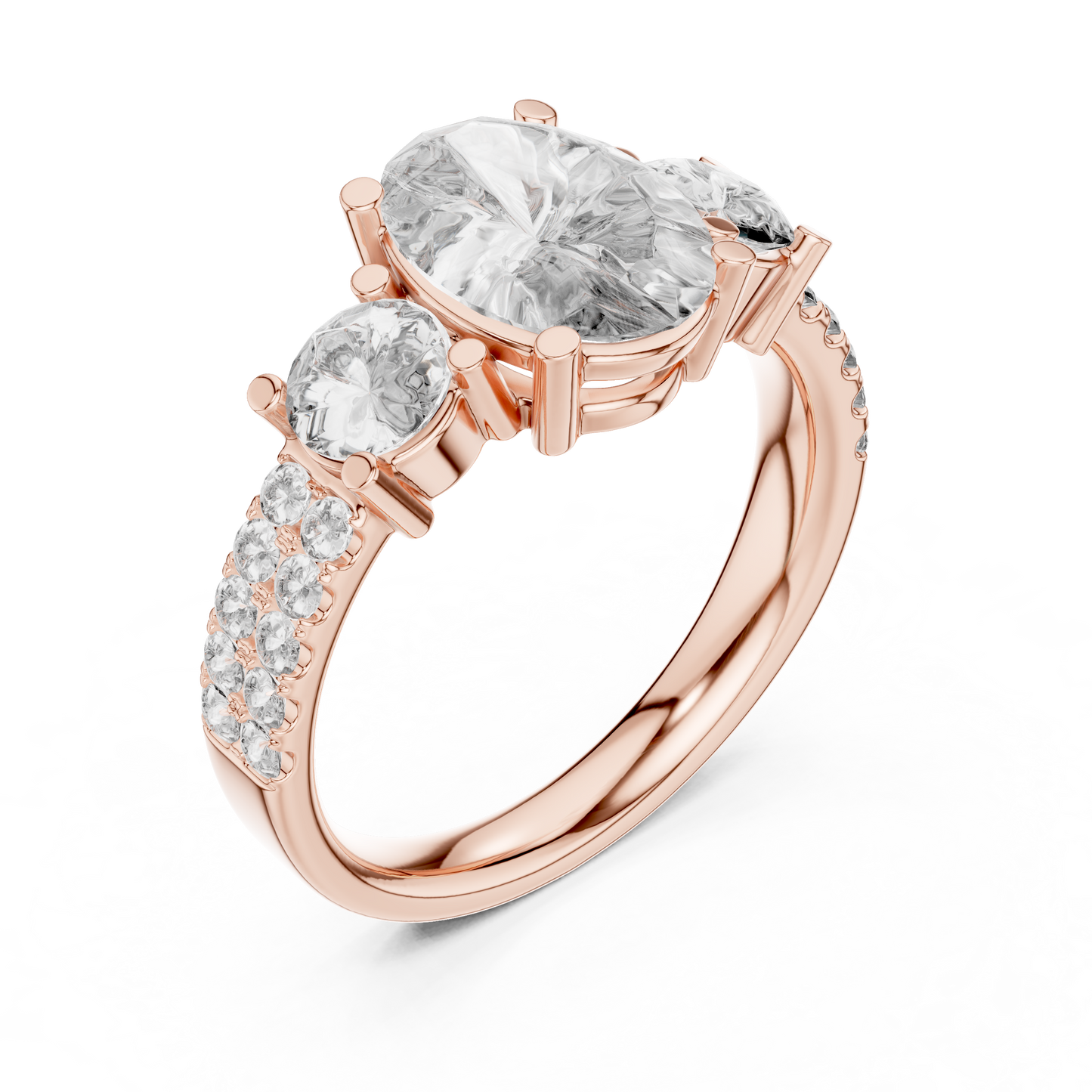Mixed Shape Lab Grown Diamond Halo Ring