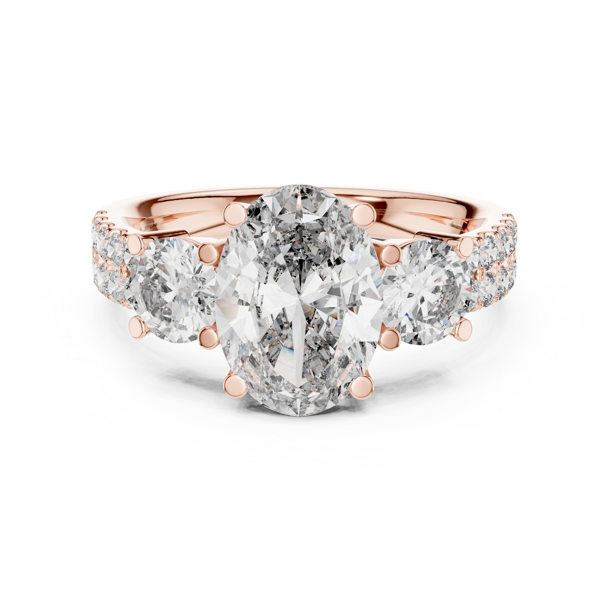 Mixed Shape Lab Grown Diamond Halo Ring