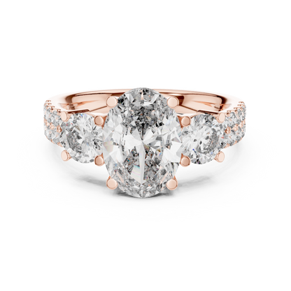 Mixed Shape Lab Grown Diamond Halo Ring