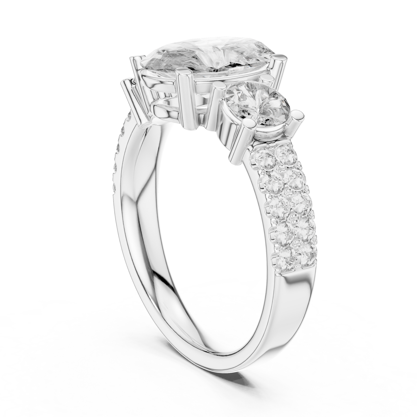 Mixed Shape Lab Grown Diamond Halo Ring