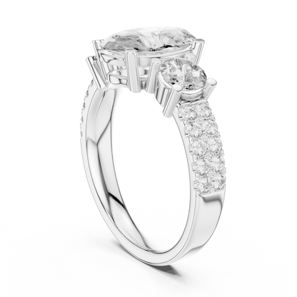 Mixed Shape Lab Grown Diamond Halo Ring