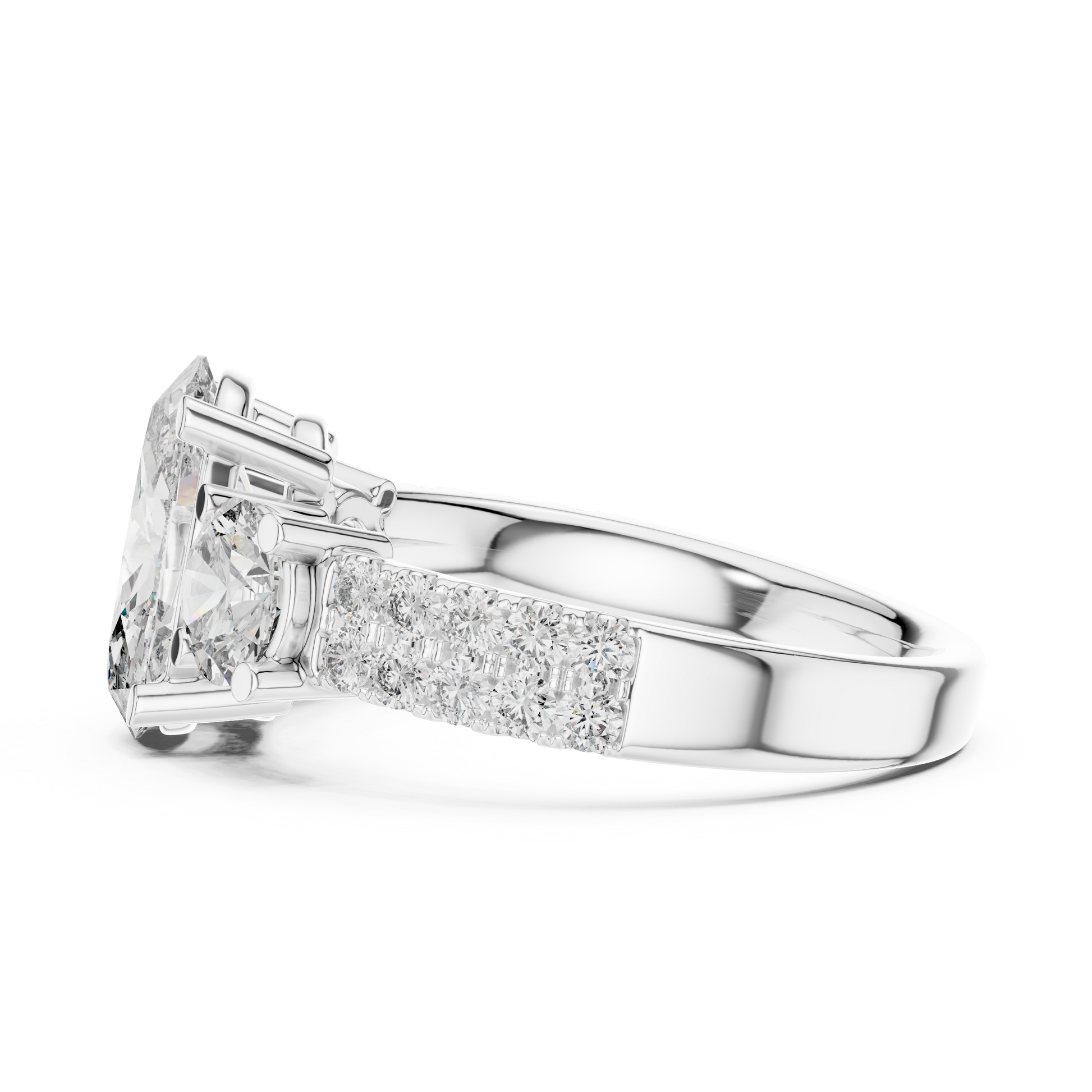 Mixed Shape Lab Grown Diamond Halo Ring