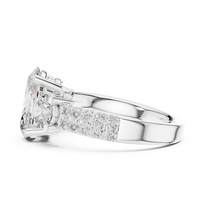 Mixed Shape Lab Grown Diamond Halo Ring