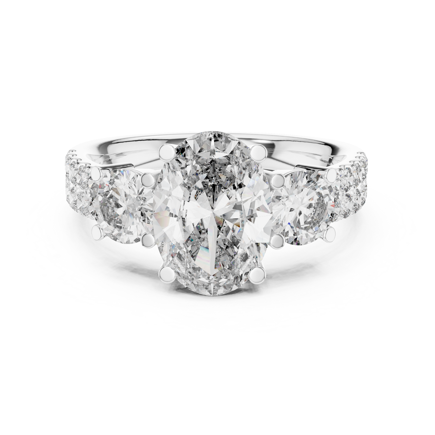 Mixed Shape Lab Grown Diamond Halo Ring