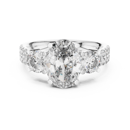 Mixed Shape Lab Grown Diamond Halo Ring