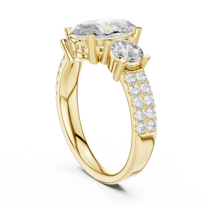 Mixed Shape Lab Grown Diamond Halo Ring
