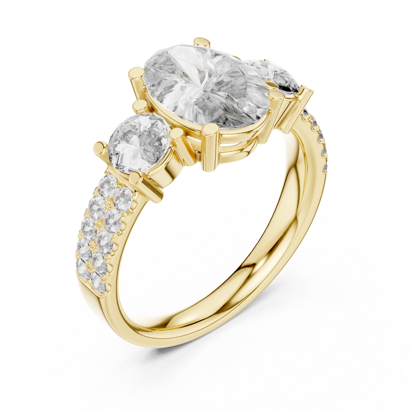 Mixed Shape Lab Grown Diamond Halo Ring