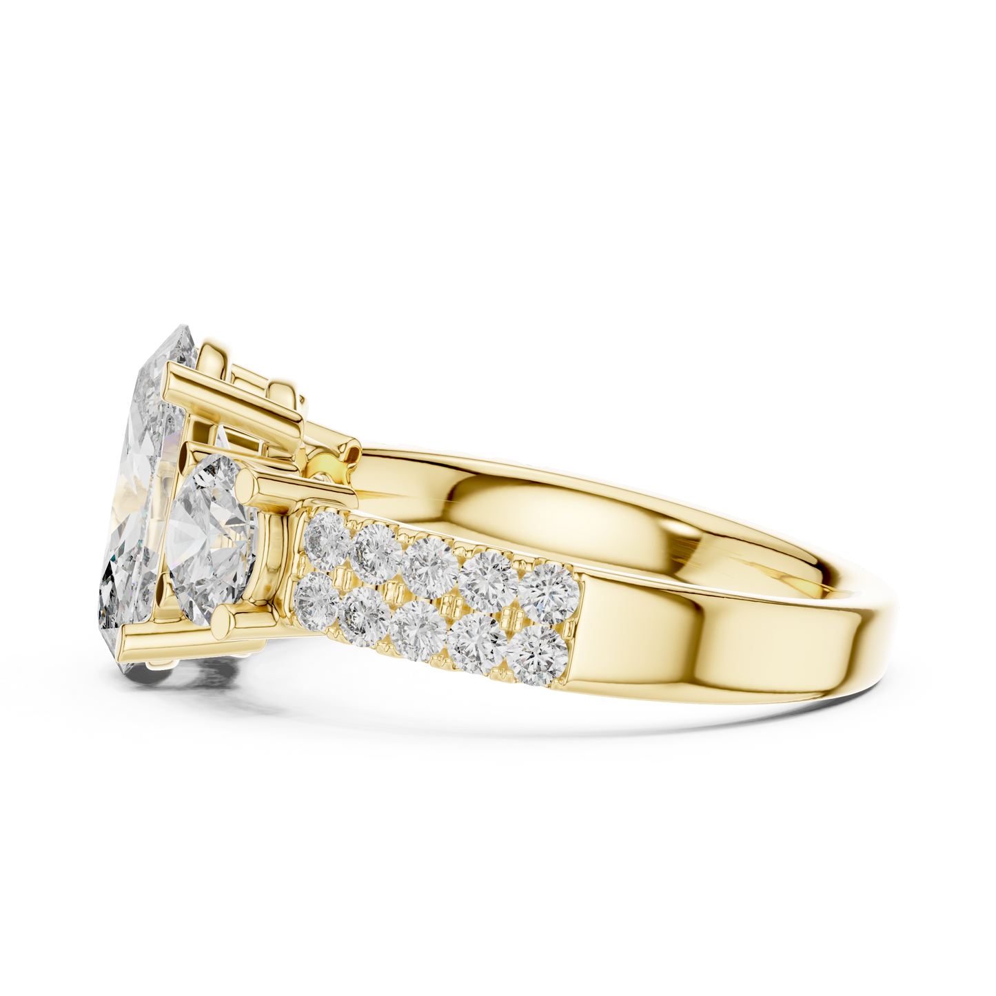 Mixed Shape Lab Grown Diamond Halo Ring