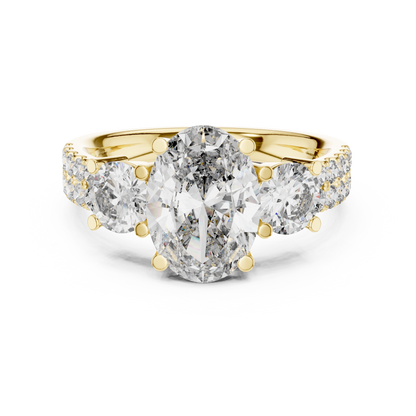 Mixed Shape Lab Grown Diamond Halo Ring