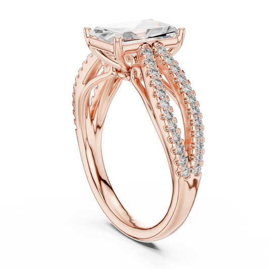 Mixed Shape Lab Grown Diamond Side Stone Ring