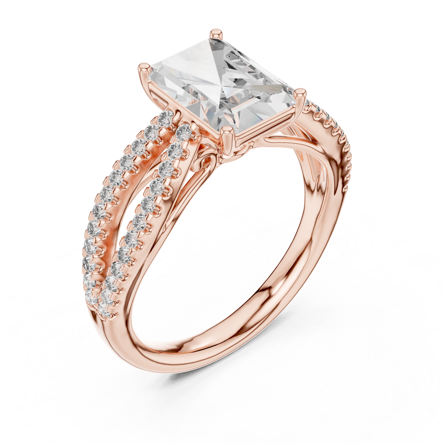 Mixed Shape Lab Grown Diamond Side Stone Ring