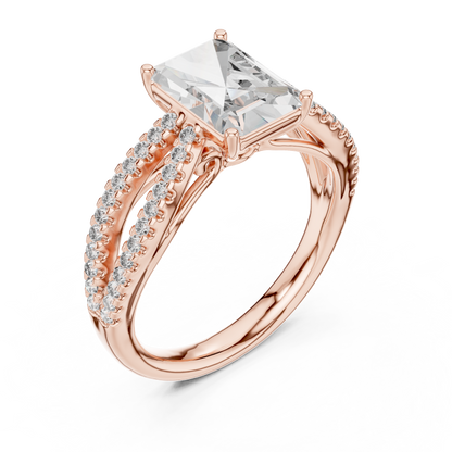 Mixed Shape Lab Grown Diamond Side Stone Ring