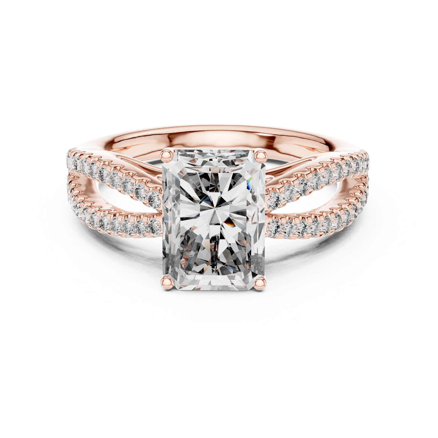 Mixed Shape Lab Grown Diamond Side Stone Ring