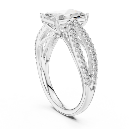 Mixed Shape Lab Grown Diamond Side Stone Ring