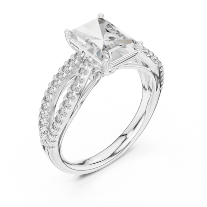 Mixed Shape Lab Grown Diamond Side Stone Ring