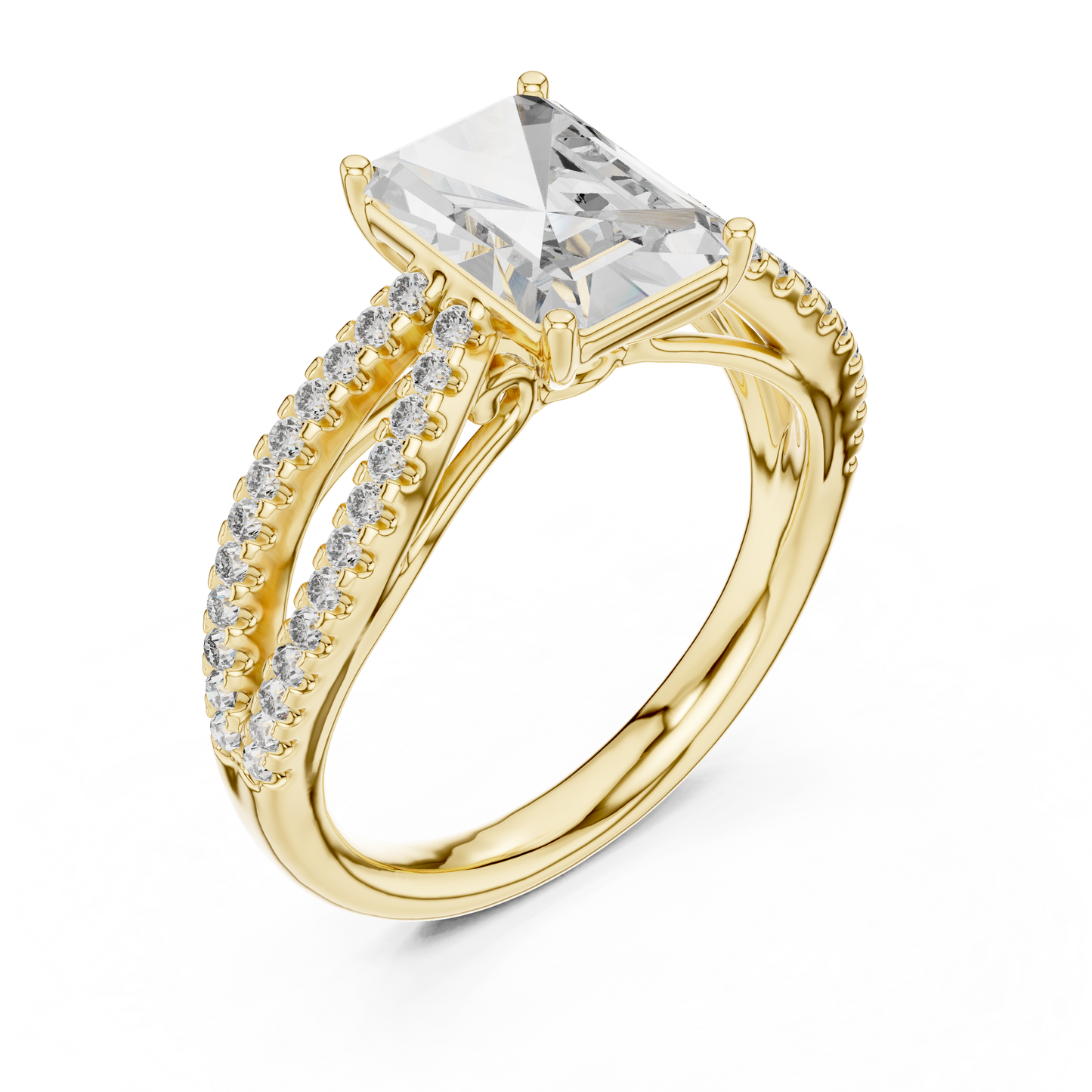 Mixed Shape Lab Grown Diamond Side Stone Ring