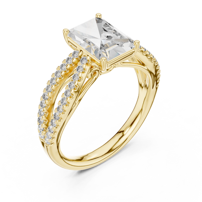 Mixed Shape Lab Grown Diamond Side Stone Ring