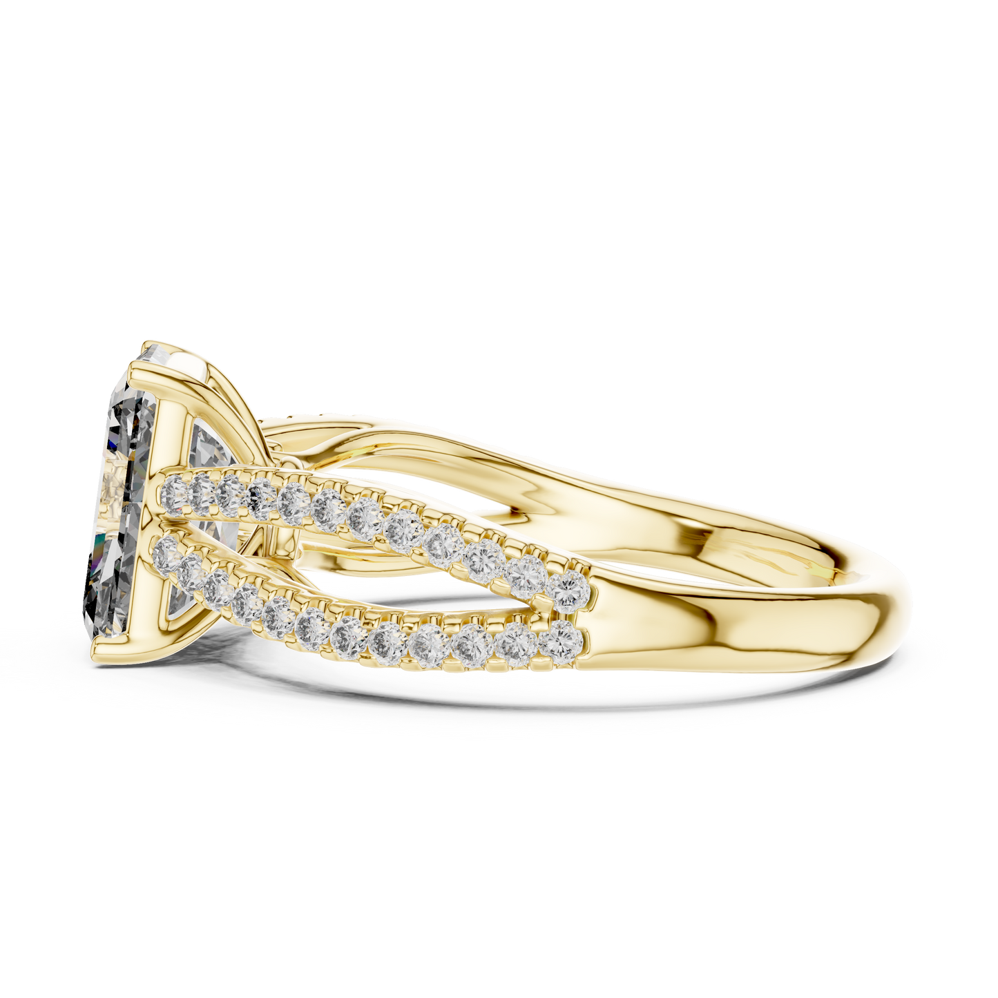 Mixed Shape Lab Grown Diamond Side Stone Ring