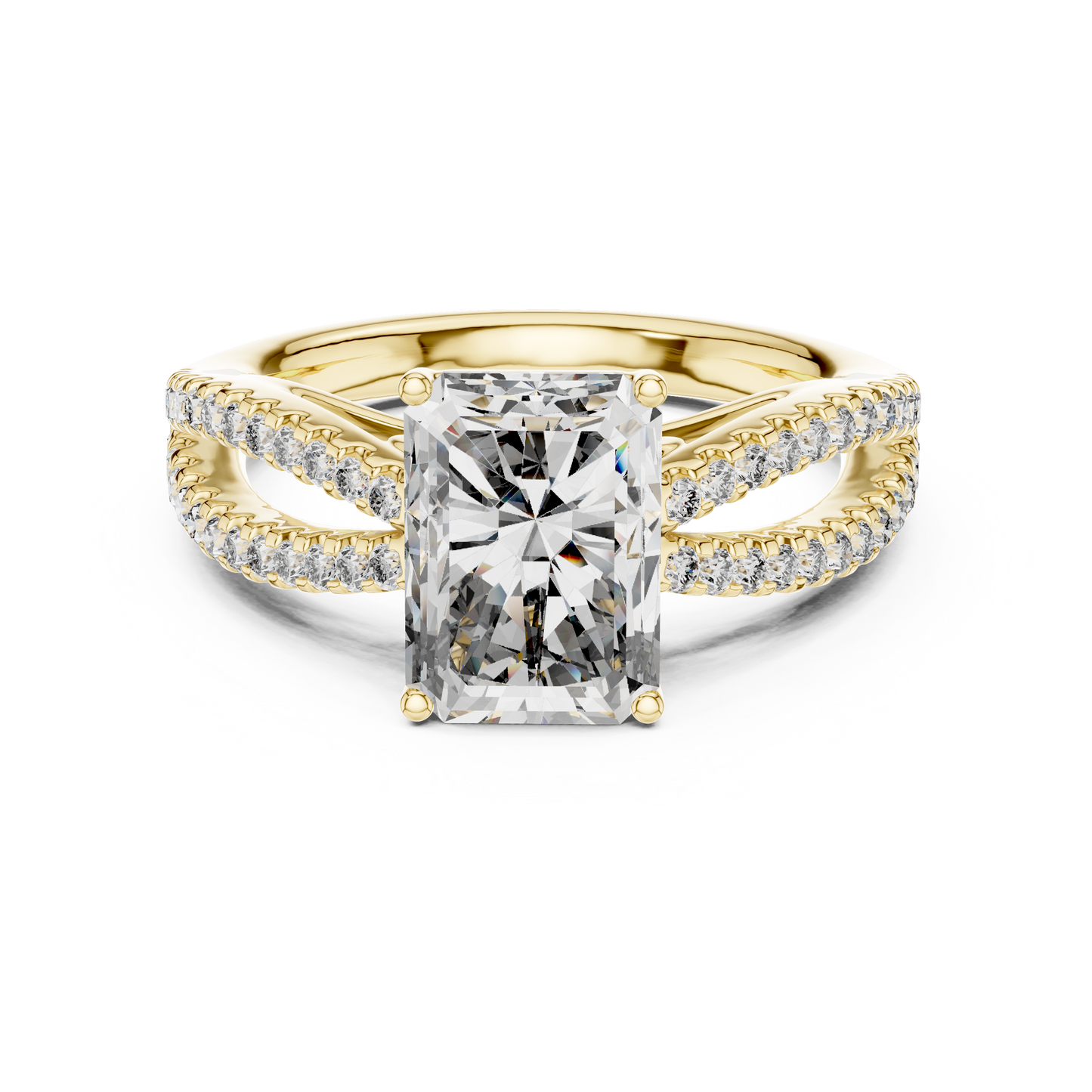 Mixed Shape Lab Grown Diamond Side Stone Ring