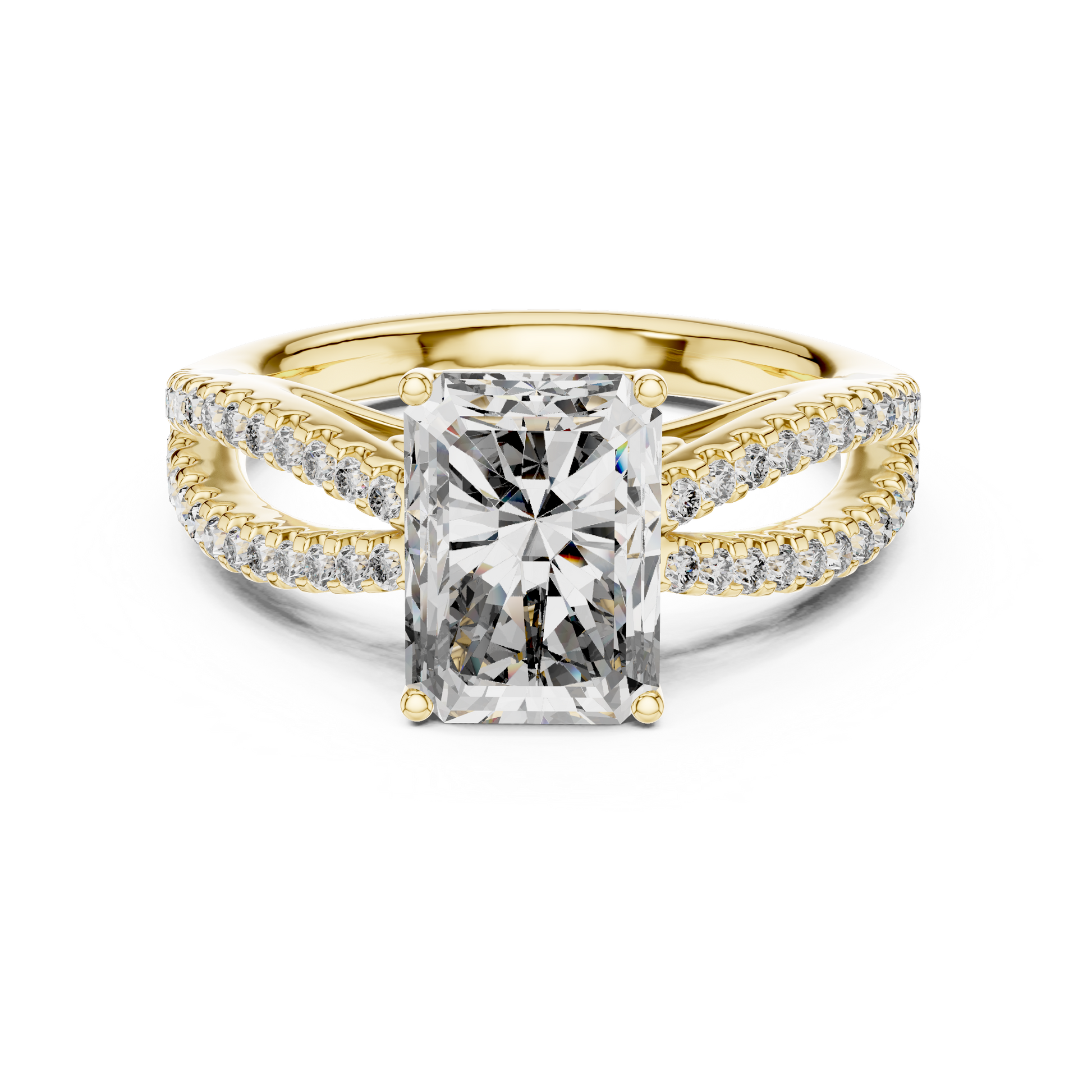 Mixed Shape Lab Grown Diamond Side Stone Ring