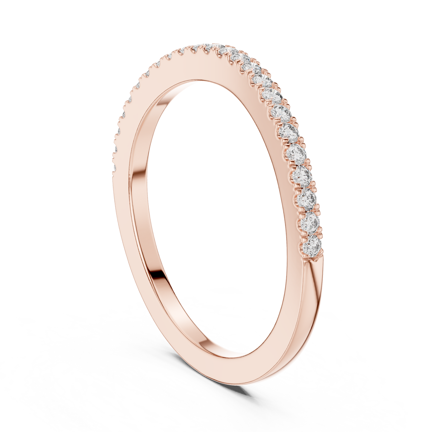 Round Pave Lab Grown Diamond Ring