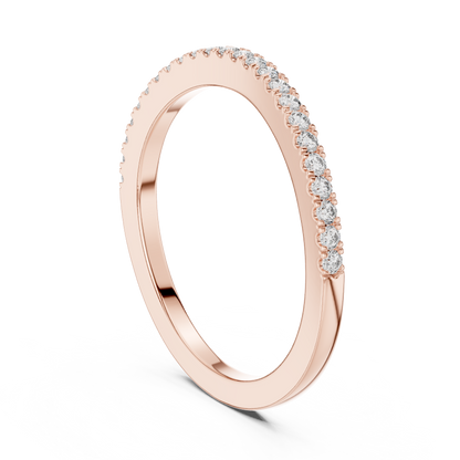 Round Pave Lab Grown Diamond Ring