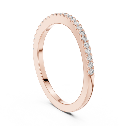 Round Pave Lab Grown Diamond Ring