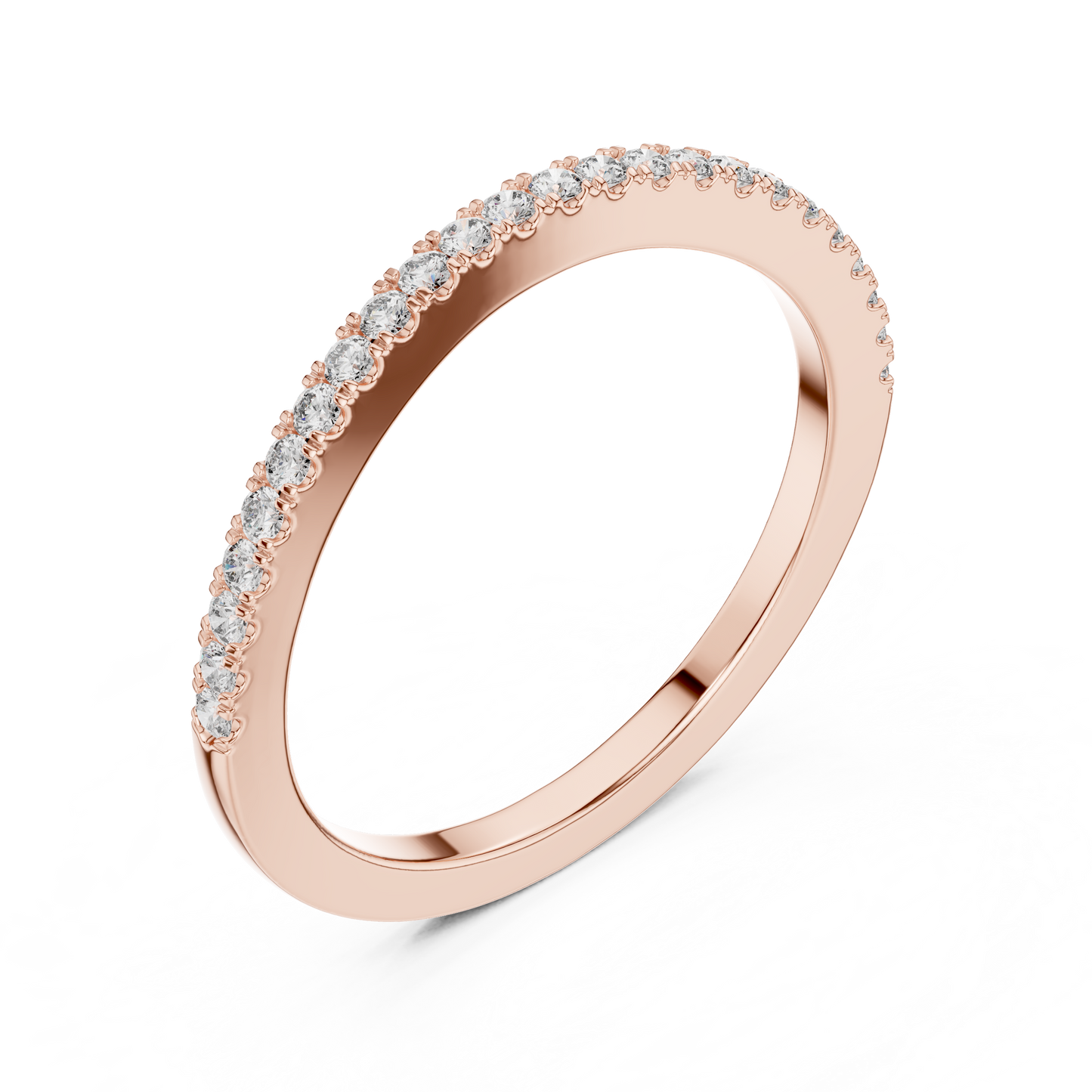 Round Pave Lab Grown Diamond Ring