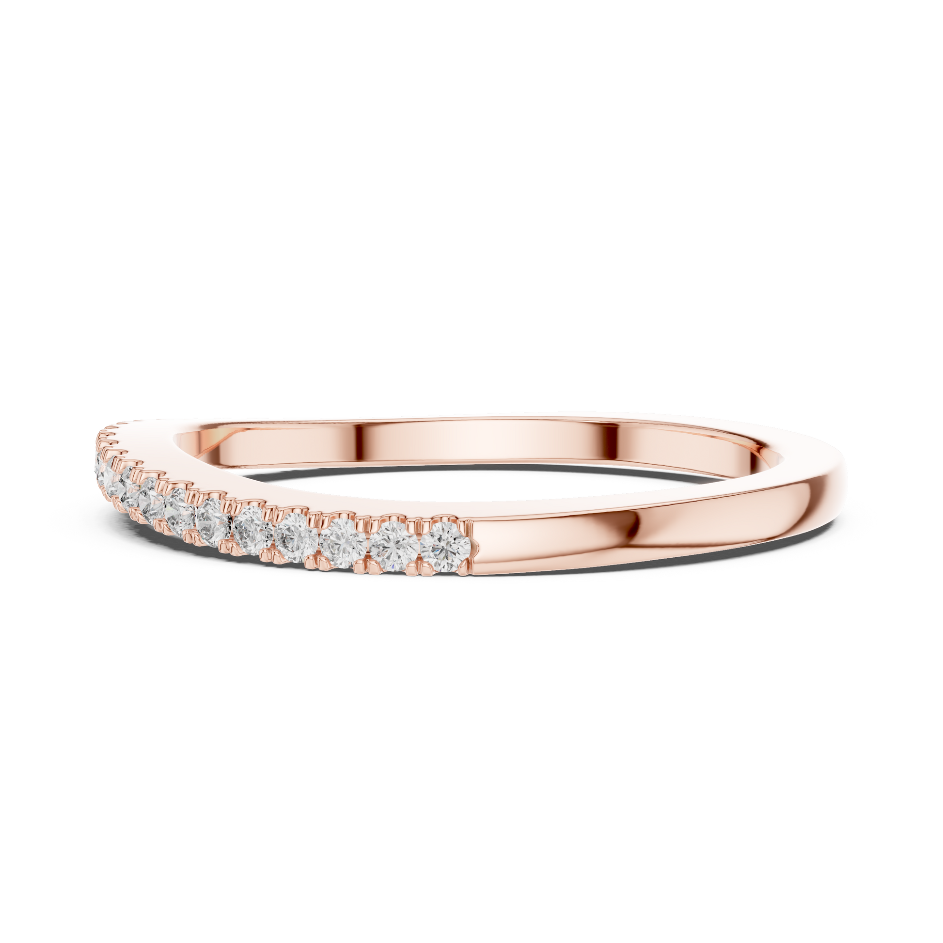 Round Pave Lab Grown Diamond Ring